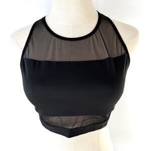 Victoria’s Secret Sport Bra Black Large Mesh Racer Back Sports Gym